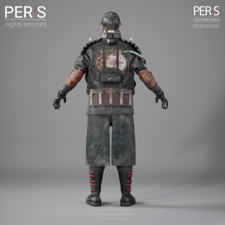 Back Apocalyptic_Boy Wardrobe 3D Character Peris Digital